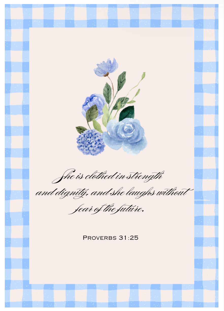 Wall Art, Proverbs 31:25. Digital Download